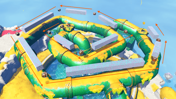 Shifty Smash Atop the Pipes Banandium Gem Overworld Location