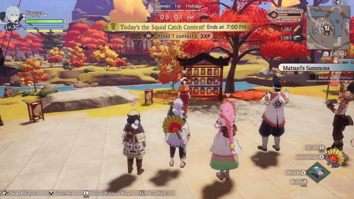 Yachiyo at the Autumn God Shrine Plaza