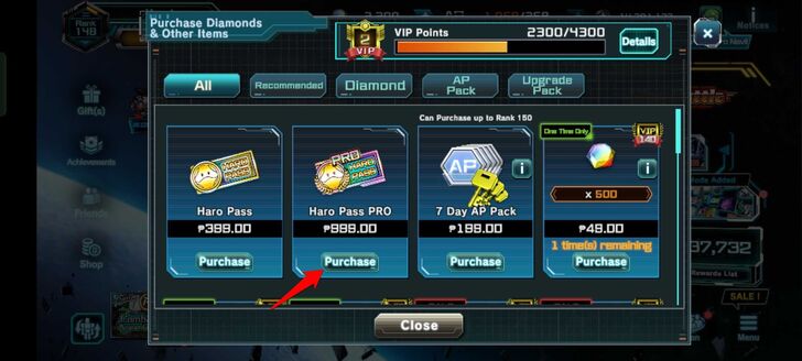 Gundam UC Engage - Tap Purchase