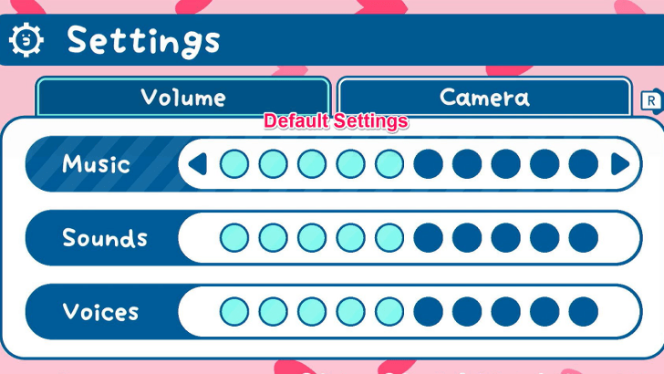 Default Settings