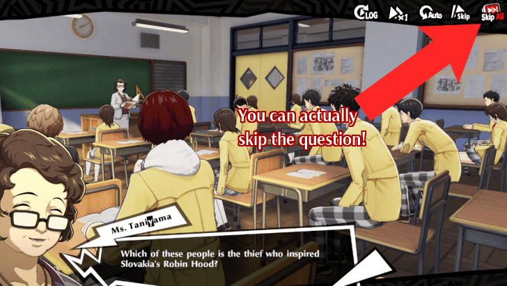 P5X - Skip Buttons in Class Questions