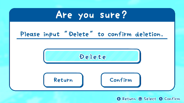 Delete Save Precaution