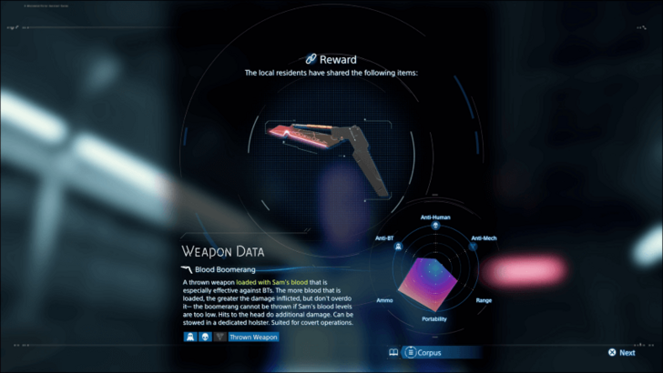 Death Stranding 2 Blood Boomerang Unlockable