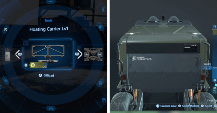 Death Stranding 2 Floating Carrier and Pickup Off-Roader