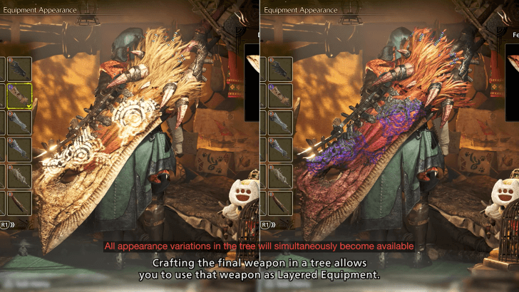 Equipping Layered Weapons