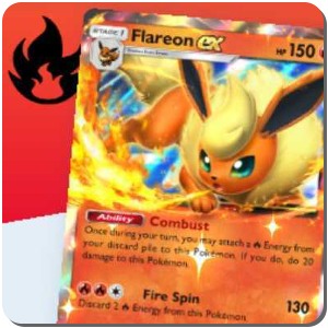 Flareon ex and Flareon Deck Icon