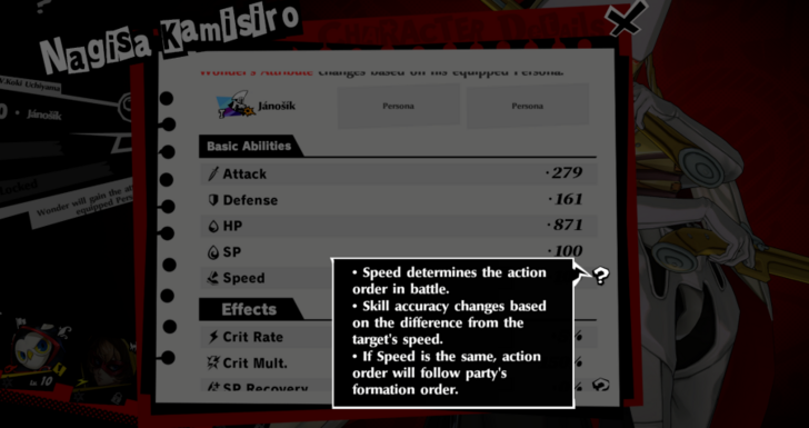 Speed Stat Affects Order