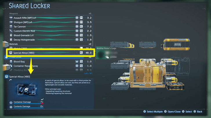 Special Alloys Shared Locker