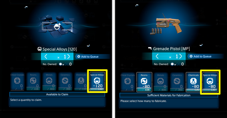 Special Alloys Crafting