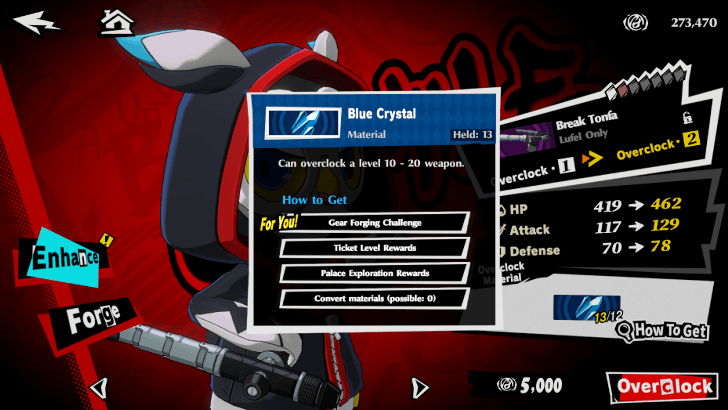 Persona 5 X - Overclock Weapon Limit