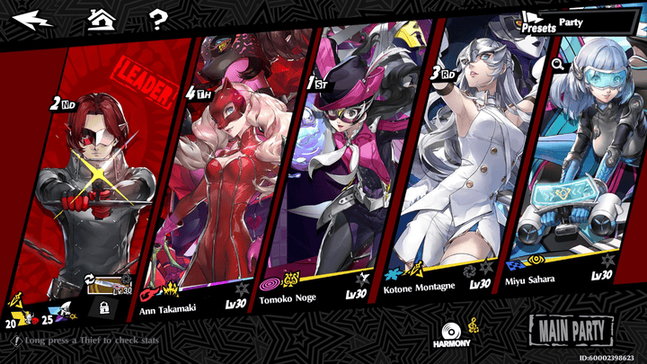 Persona 5 Phantom X - Team