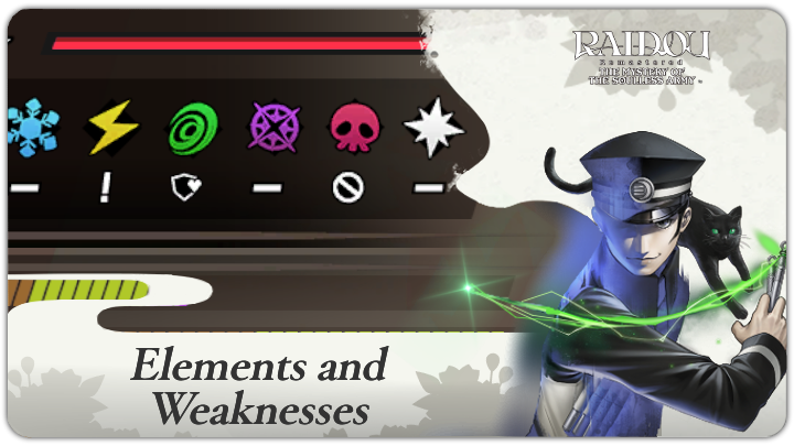 Raidou Remastered - Elements and Weaknesses