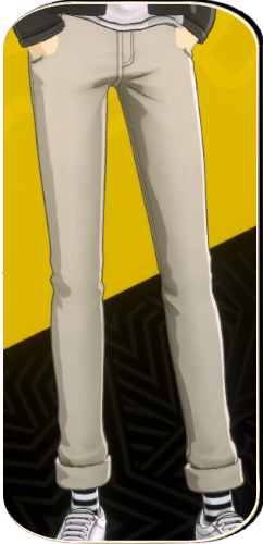 P5X - White Cuffed Pants