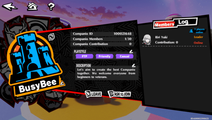 Persona 5 Phantom X - Create a Companio