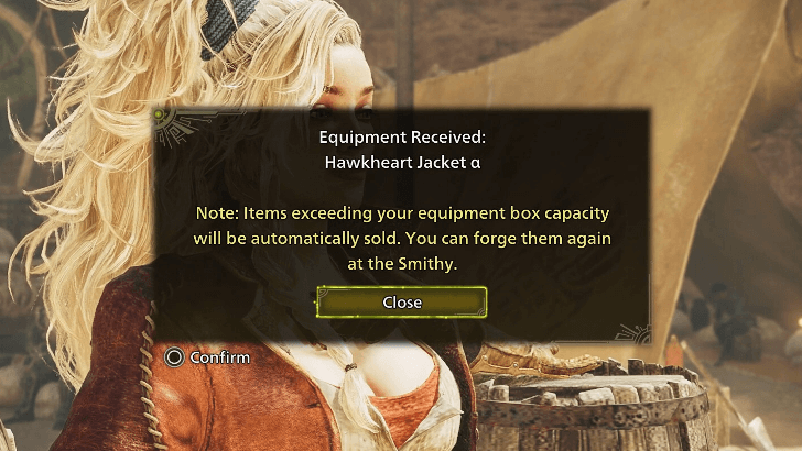 Obtain New Armor Piece