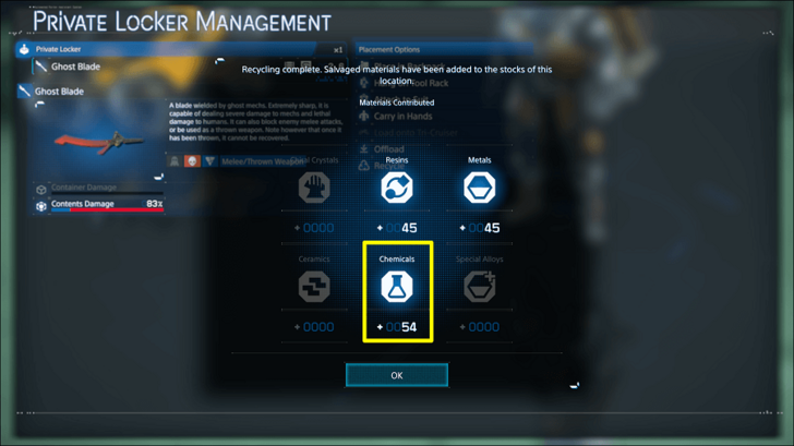 Chemicals on Recycle