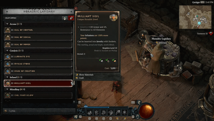 Horadric Jewel Recipes