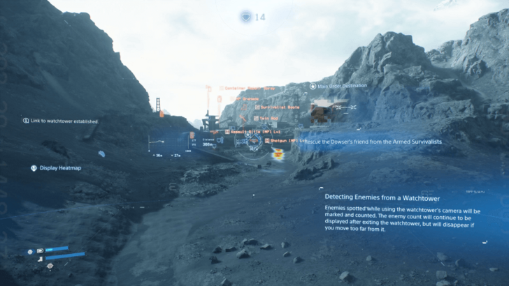 Death Stranding 2 Watchtower Mine Scan