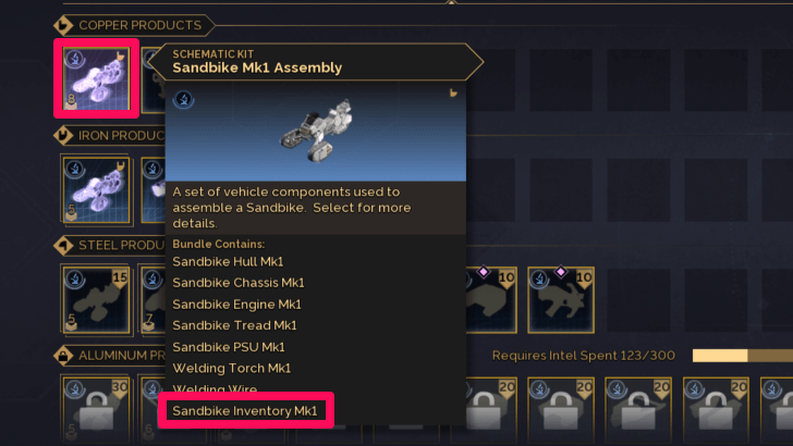 Sandbike Inventory Mk1 in Assembly Bundle