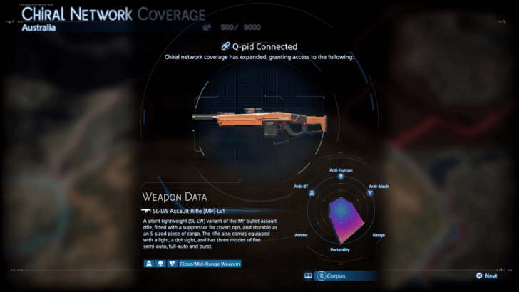 Death Stranding 2 SL-LW Assault Rifle MP Lv1
