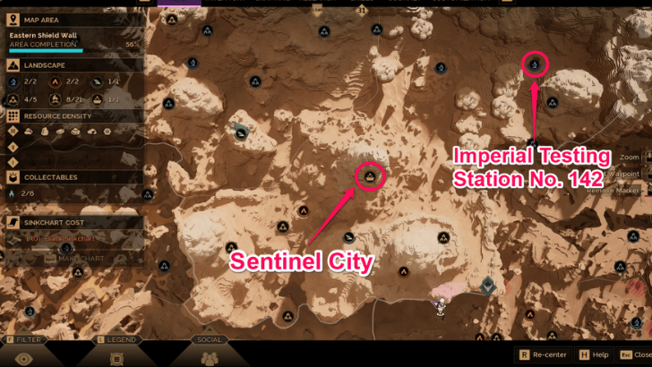 Eastern Shield Wall Location