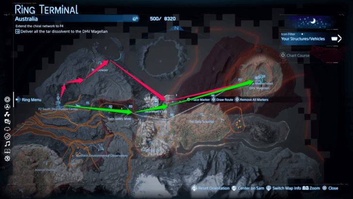 Death Stranding 2 027 Pink and Green Routes