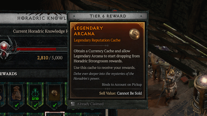 Horadric Knowledge Legendary Spellcraft Reward