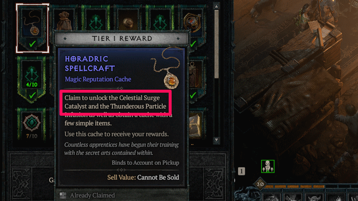 Tier 1 Horadric Spellcraft Reward