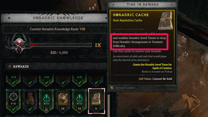 Horadric Tomes Tier 10 Reward