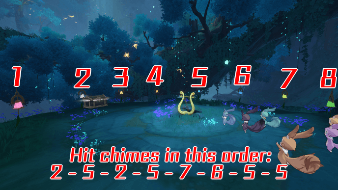 Honkai Star Rail - Hit The Wind Chimes in Order Chime Order