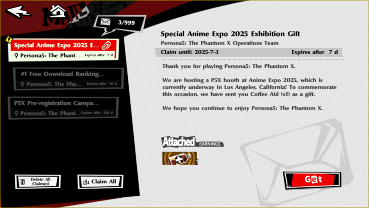 Special Anime Expo Mail