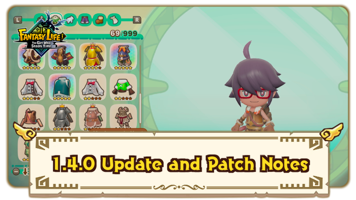 Fantasy Life i - 1.4.0 Update and Patch Notes