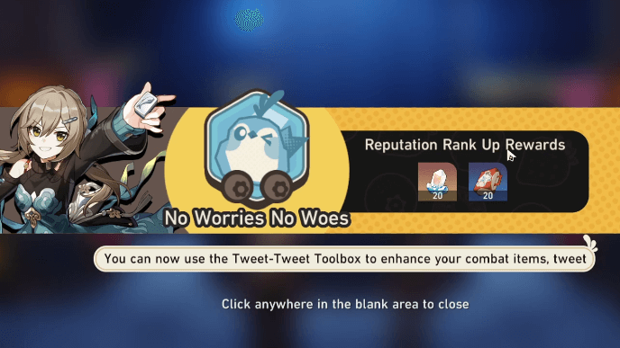 Qingque Pleads for Starvation - Reputation Rank Up Rewards