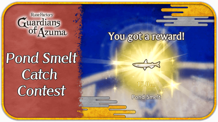 Rune Factory Guardians of Azuma - Pond Smelt Catch Contest