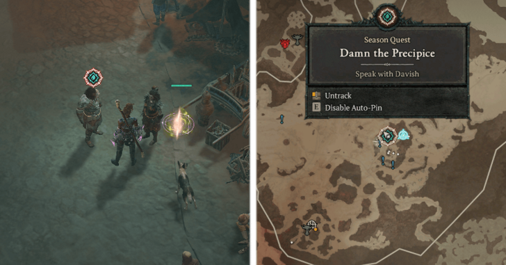 Talk to Davish at Tarsarak