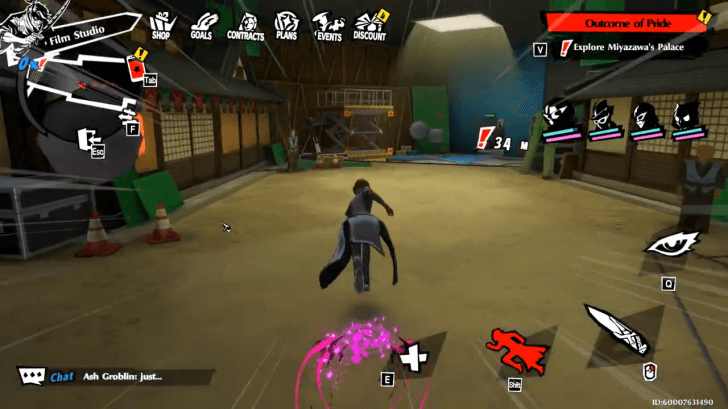 Advance through the studio and attempt to open the locked door