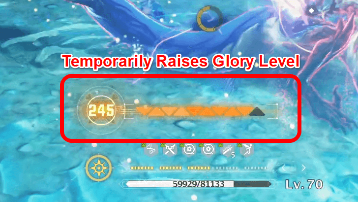 Temporarily Raise Glory Level in Battle