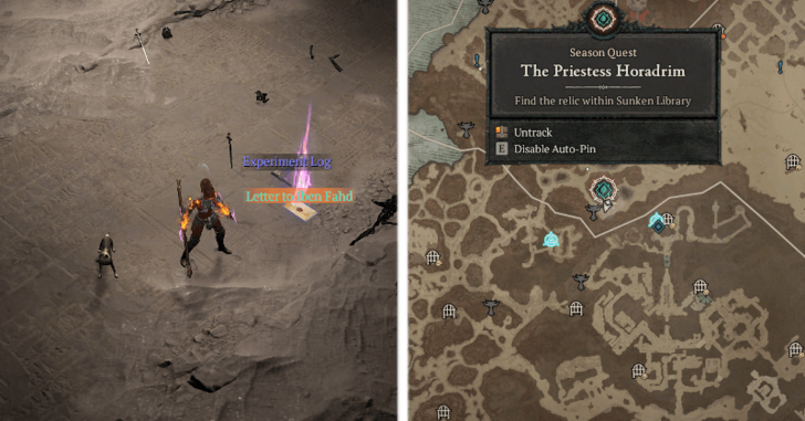 Enter the Sunken Library and find the Letter to Iben Fahd