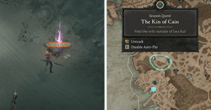 Find the Cracked Jewelry outside of Gea Kul