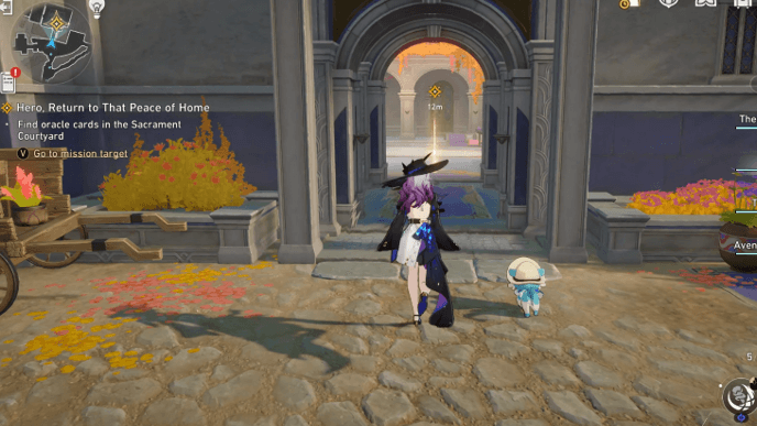 Honkai Star Rail - Hero, Return to That Peace of Home - Find Oracle Cards in the Sacrament Courtyard