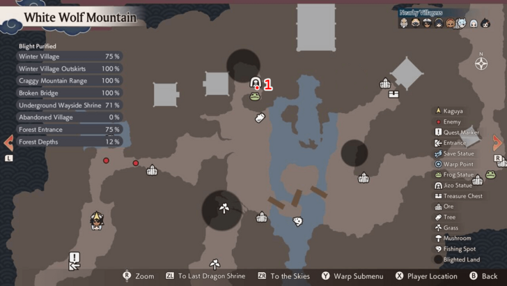 White Wolf Mountain Jizo Statues