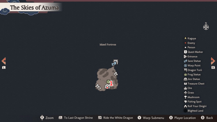 Island Fortress Jizo Statue