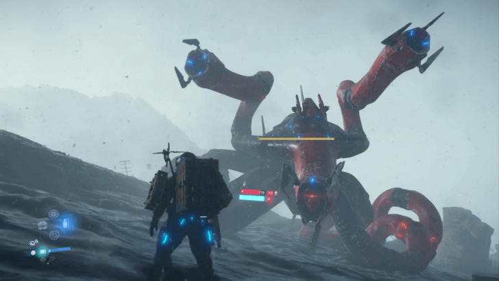 Death Stranding 2 Giant Ghost Mech Fight