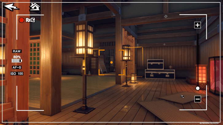 Use the camera on the right corner of the room to open the next path