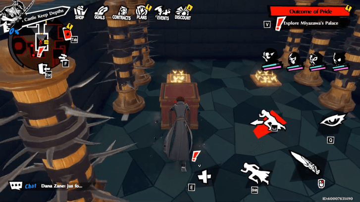 In the pit, move the two boxes on the yellow tiles. Then, fight the Shadow to move to the next area.