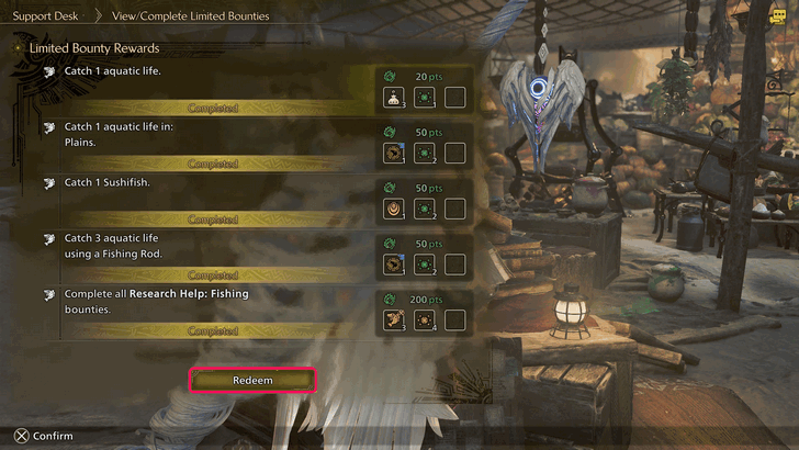 Redeem bounty rewards