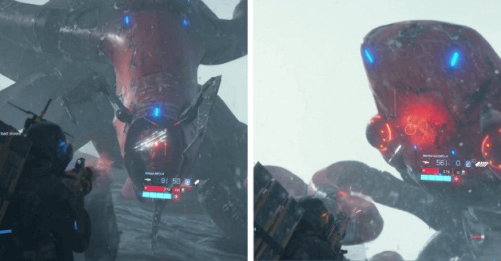 Death Stranding 2 Head and Orange Rings Weakpoints