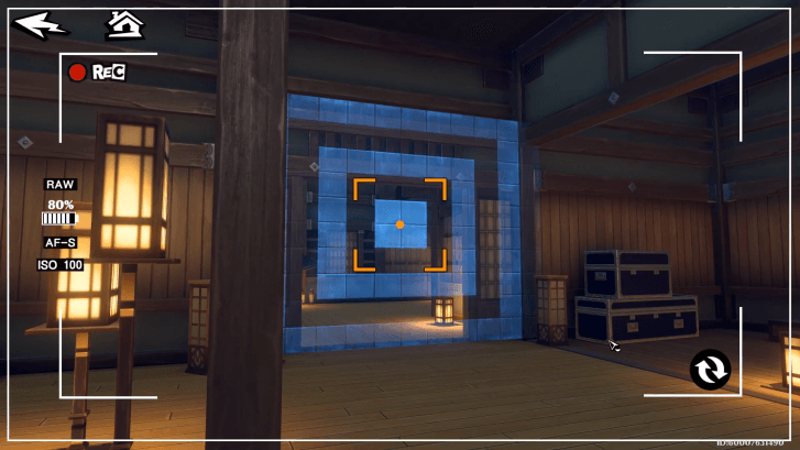 Use the Track Switch then use the Chroma Key Camera on the wall