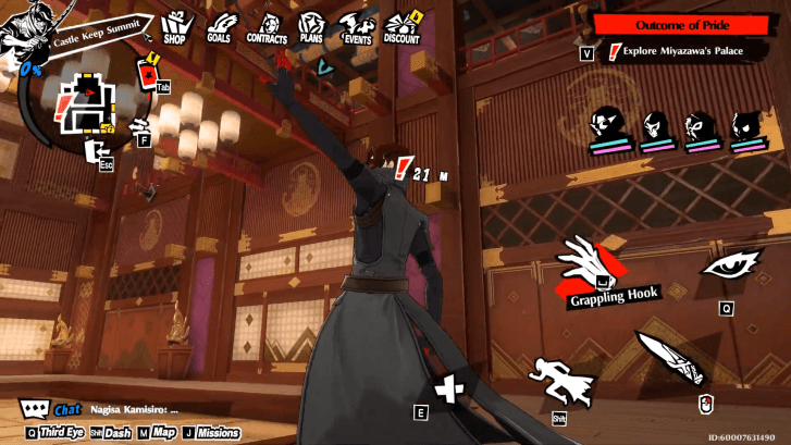 Use the Grappling Hook to jump up to the second floor