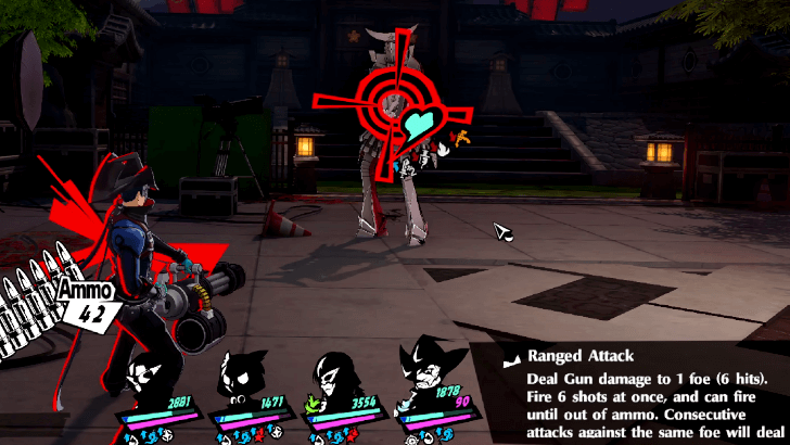 P5 Phantom X - Attack with Gun vs. Shiki-Ouji